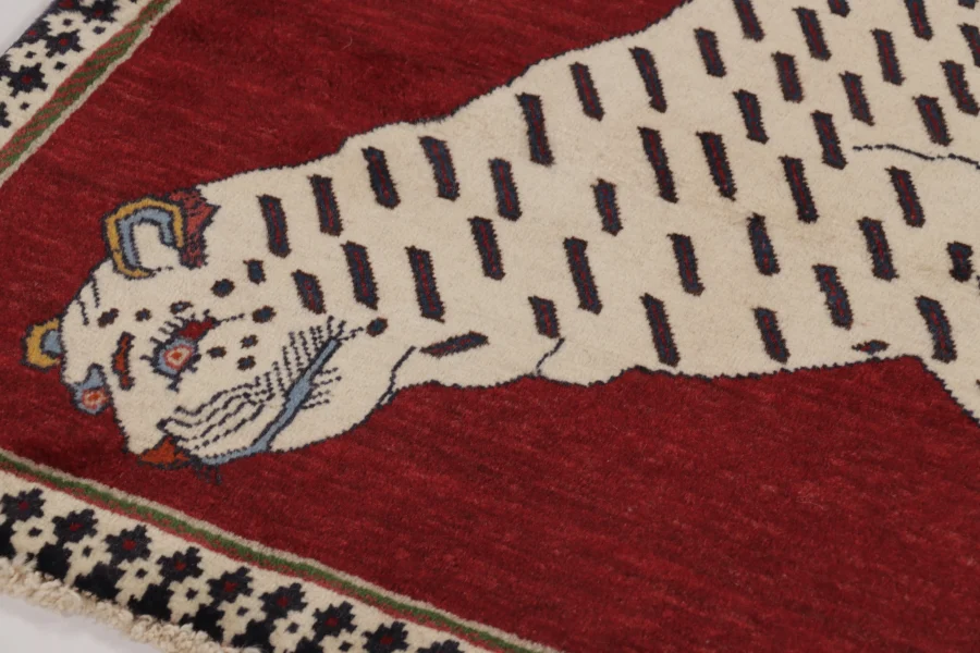 Vintage Gabbeh Pictorial Rug