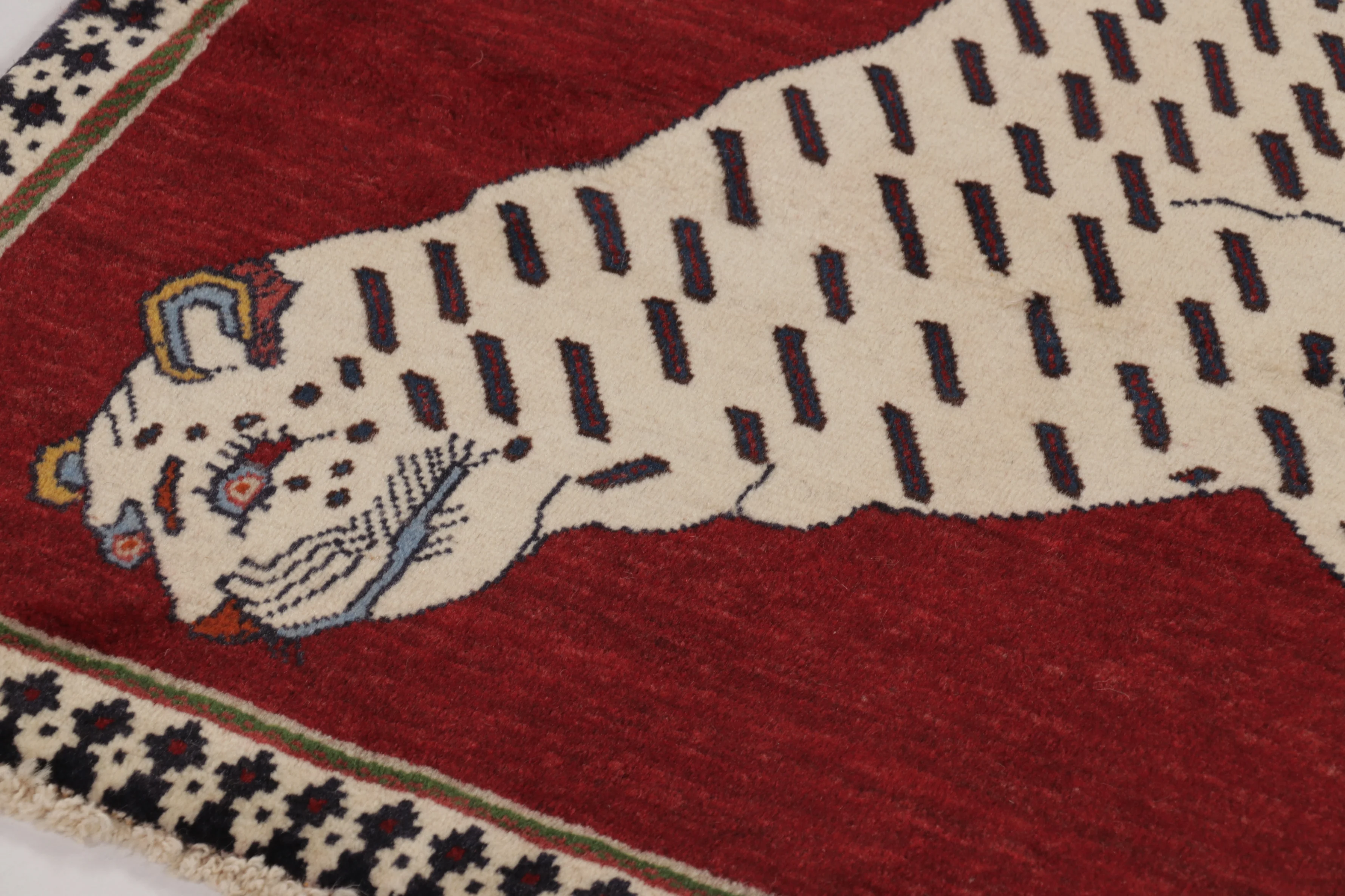 Vintage Gabbeh Pictorial Rug