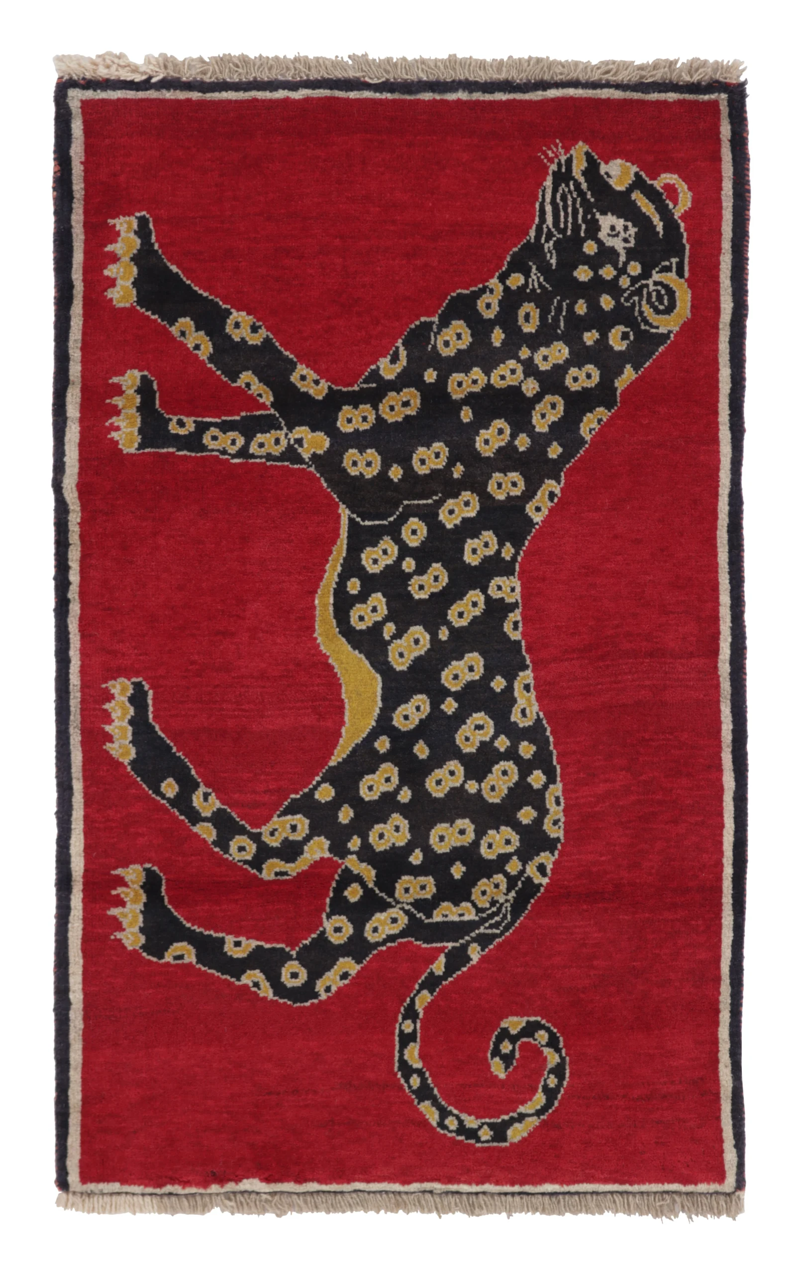 Vintage Gabbeh Pictorial Rug