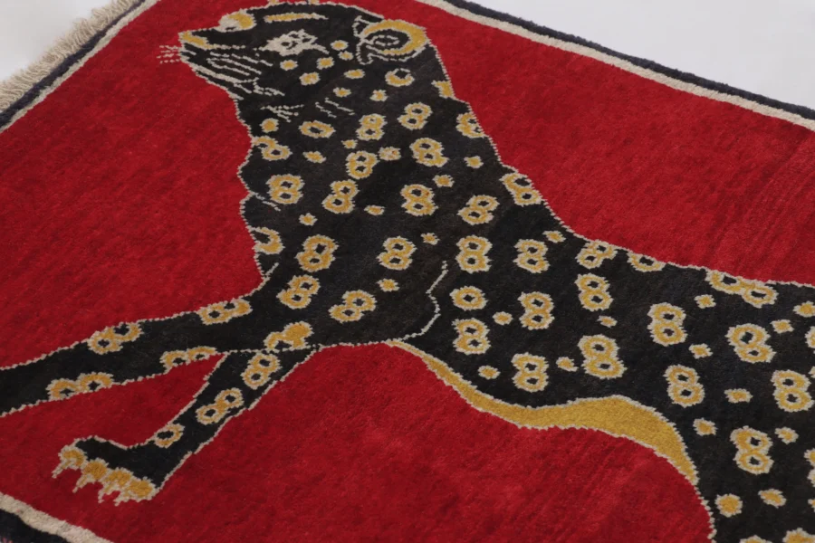 Vintage Gabbeh Pictorial Rug
