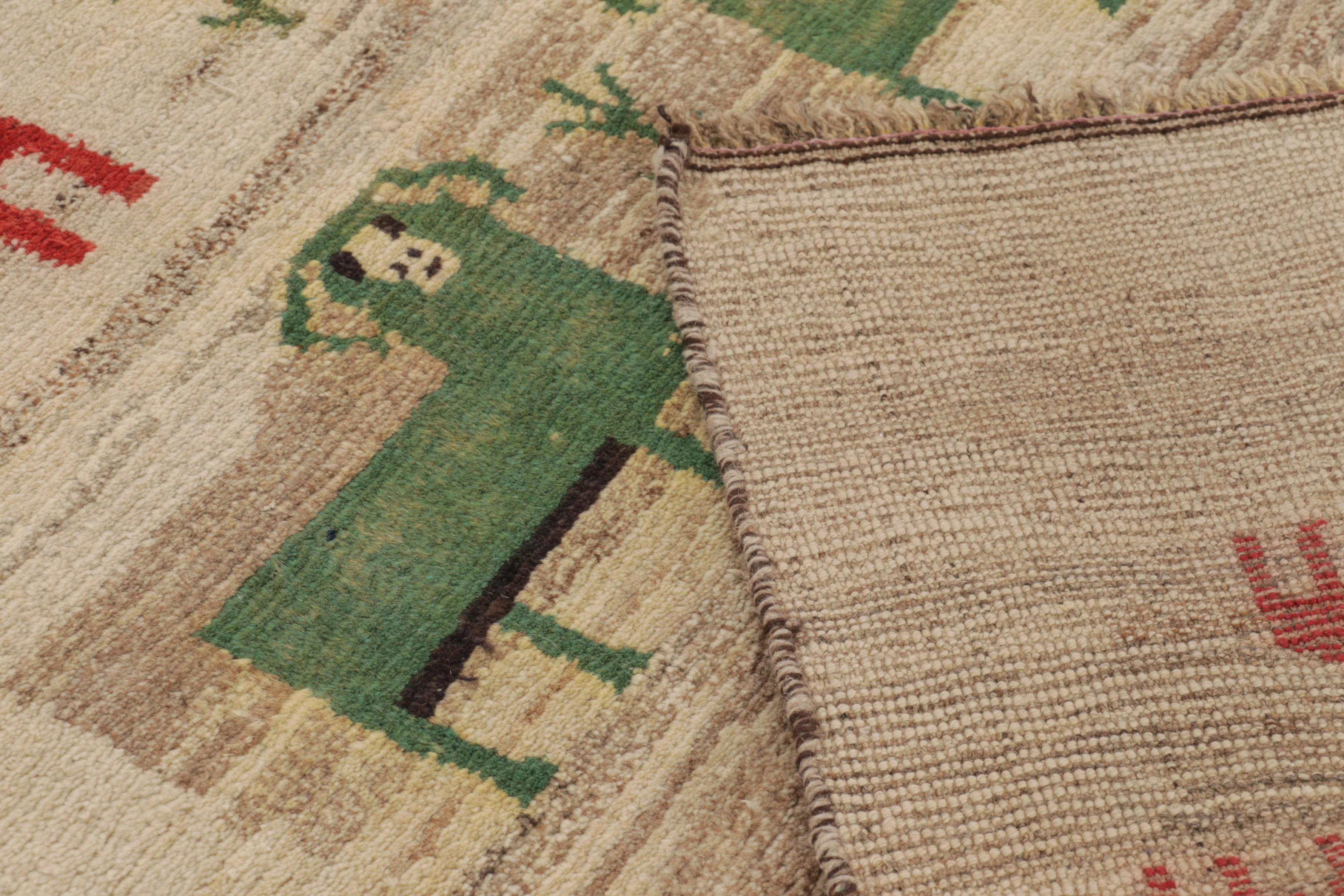 Vintage Gabbeh Pictorial Rug