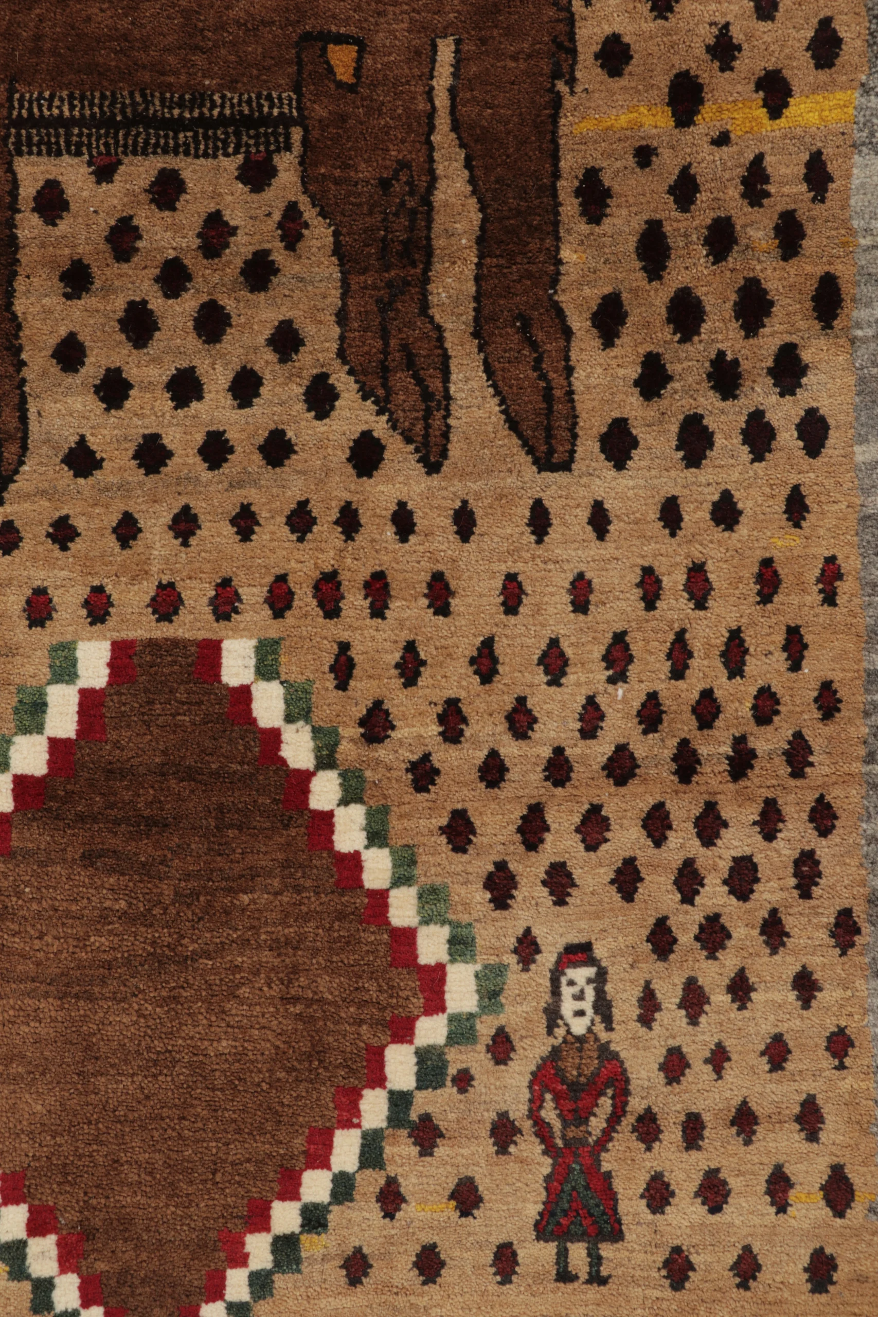 Vintage Gabbeh Pictorial Rug