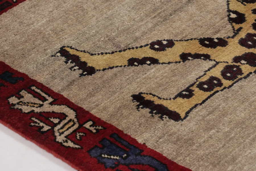 Vintage Gabbeh Pictorial Rug