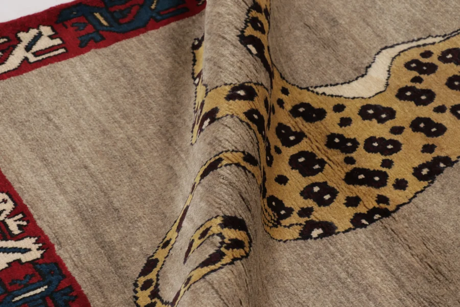 Vintage Gabbeh Pictorial Rug