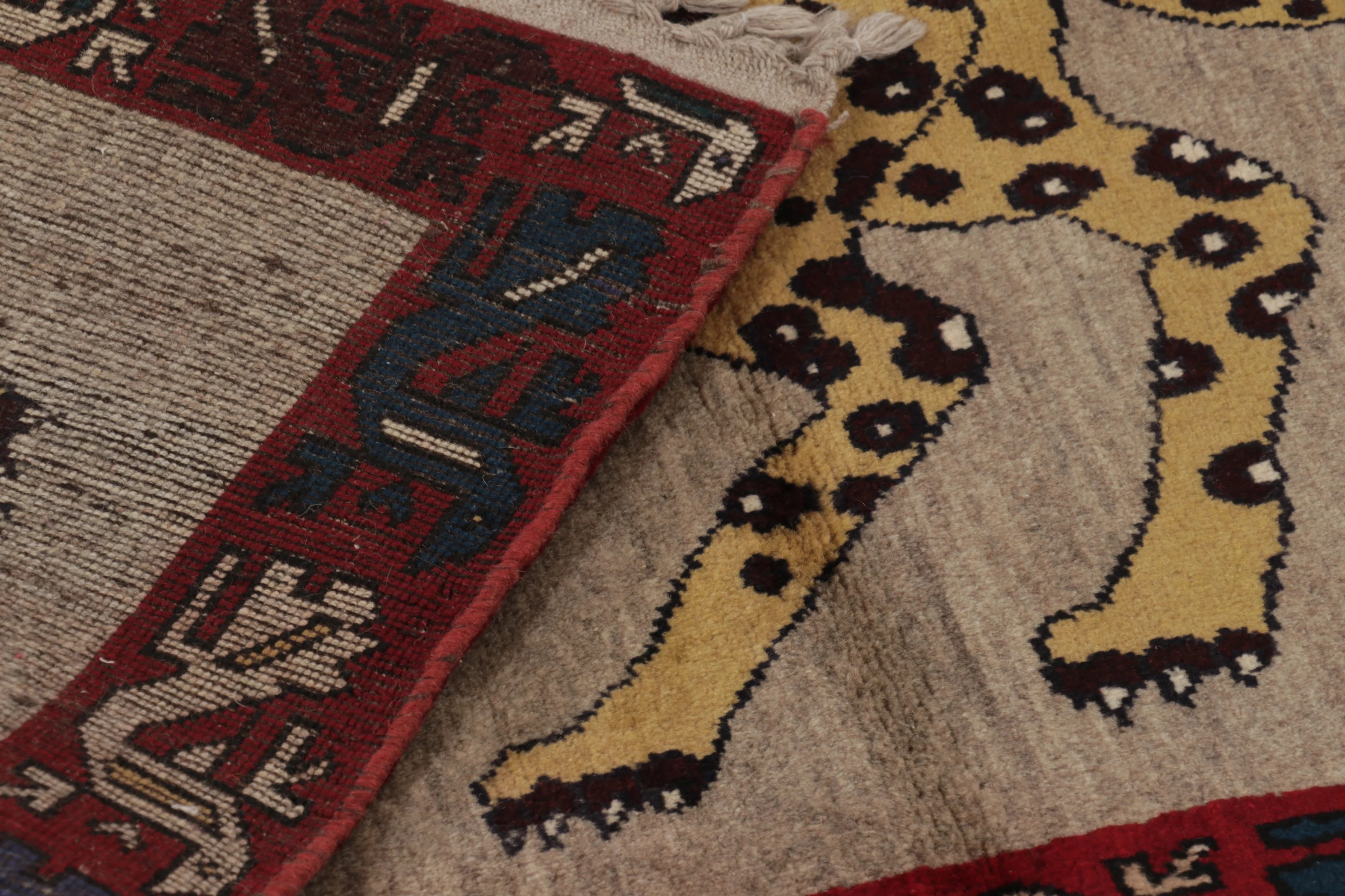Vintage Gabbeh Pictorial Rug