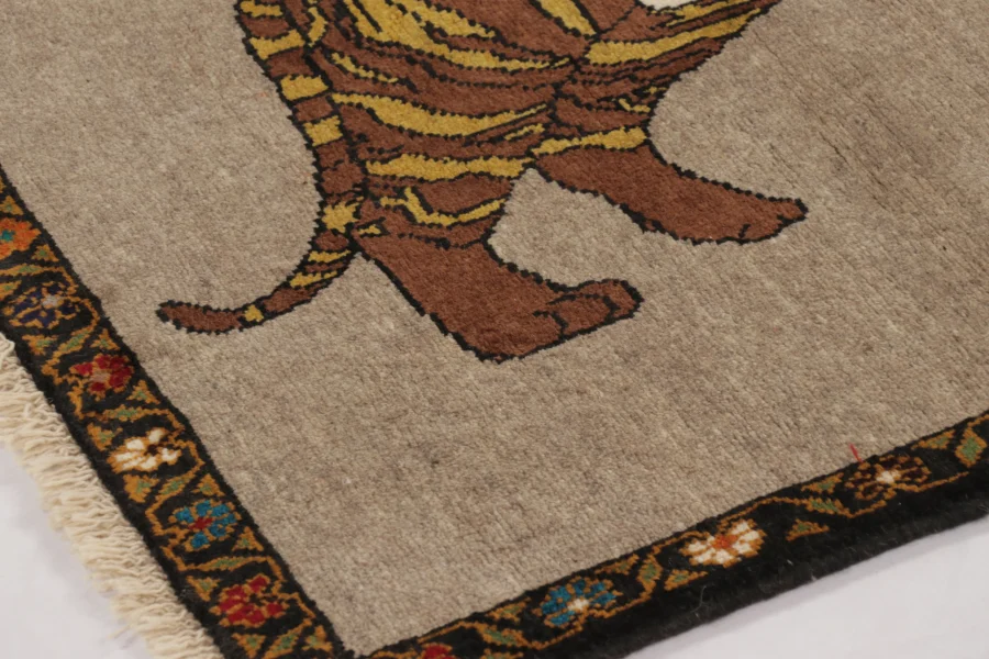 Vintage Gabbeh Pictorial Rug