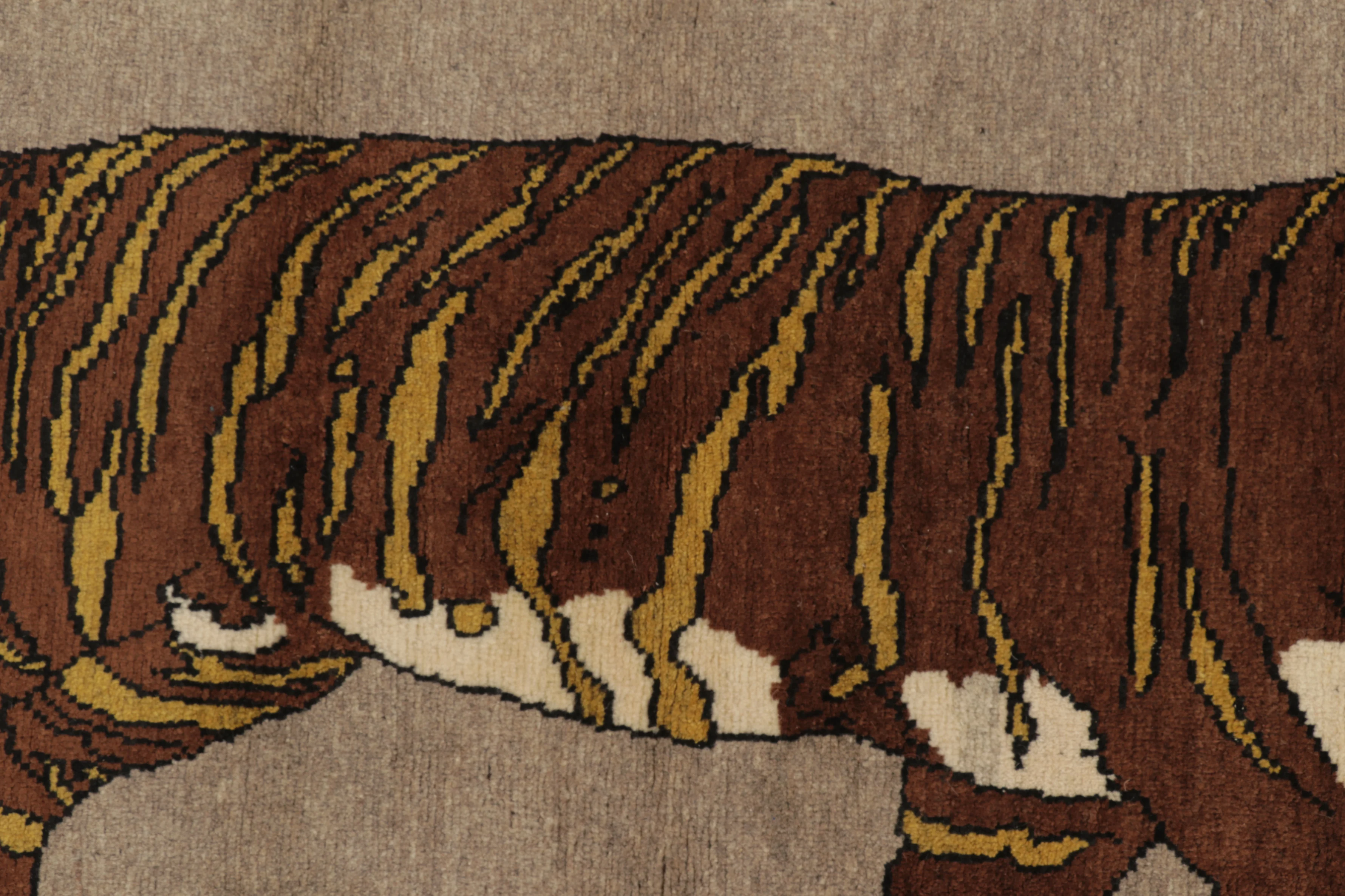 Vintage Gabbeh Pictorial Rug