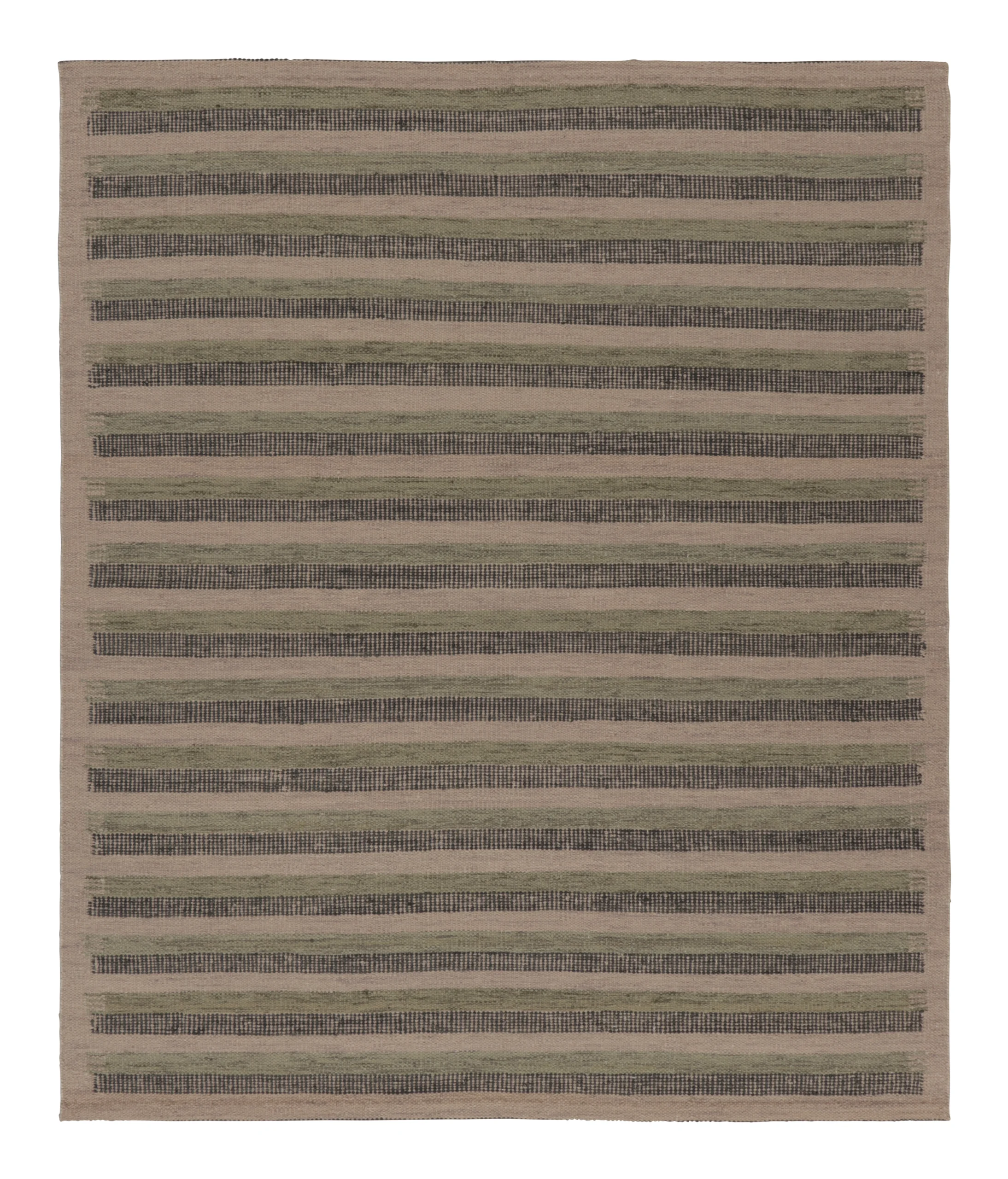 Contemporary Scandinavian Striped Flatweave