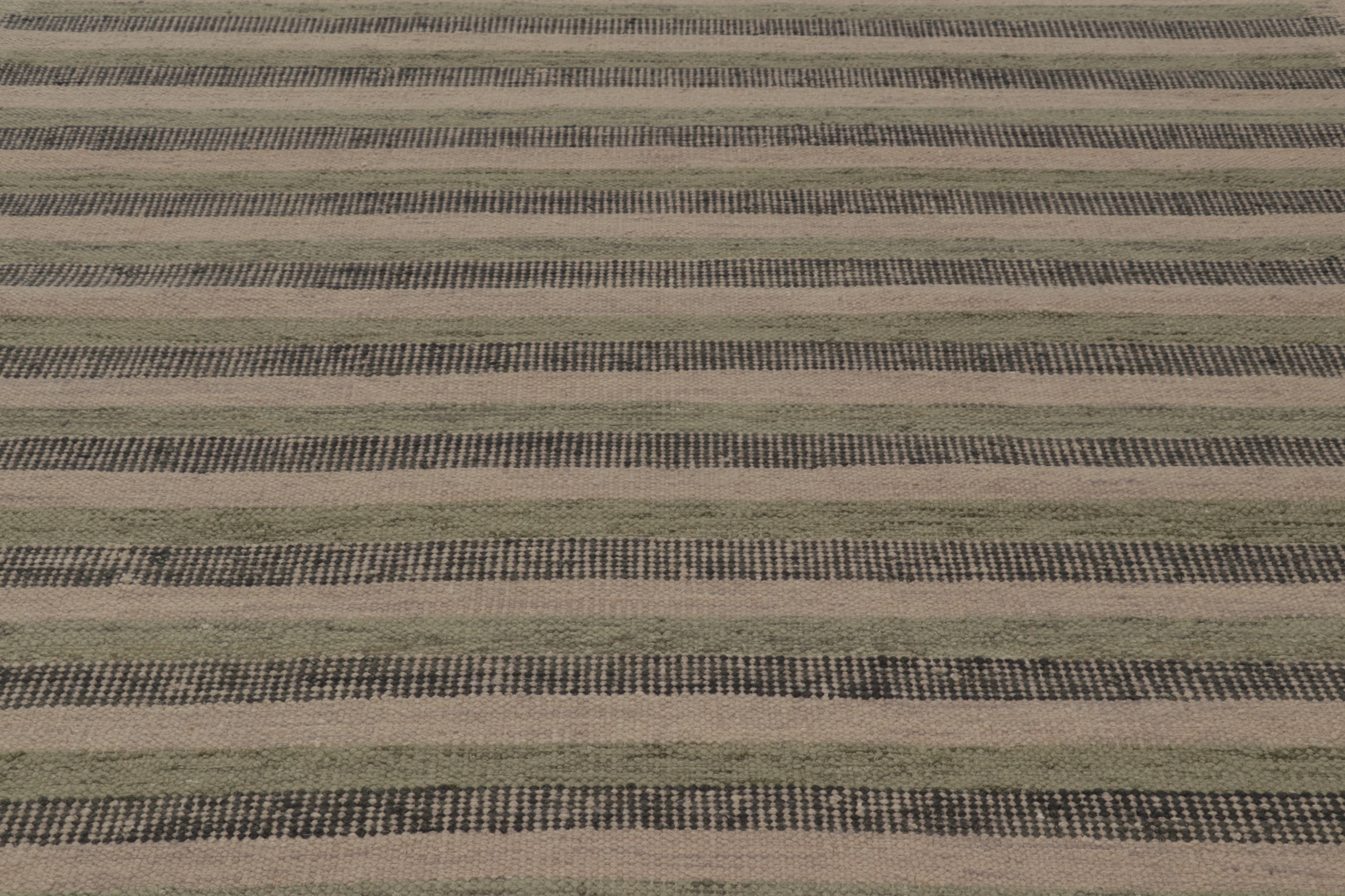 Contemporary Scandinavian Striped Flatweave