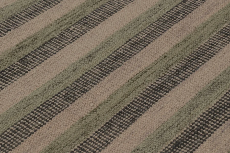 Contemporary Scandinavian Striped Flatweave
