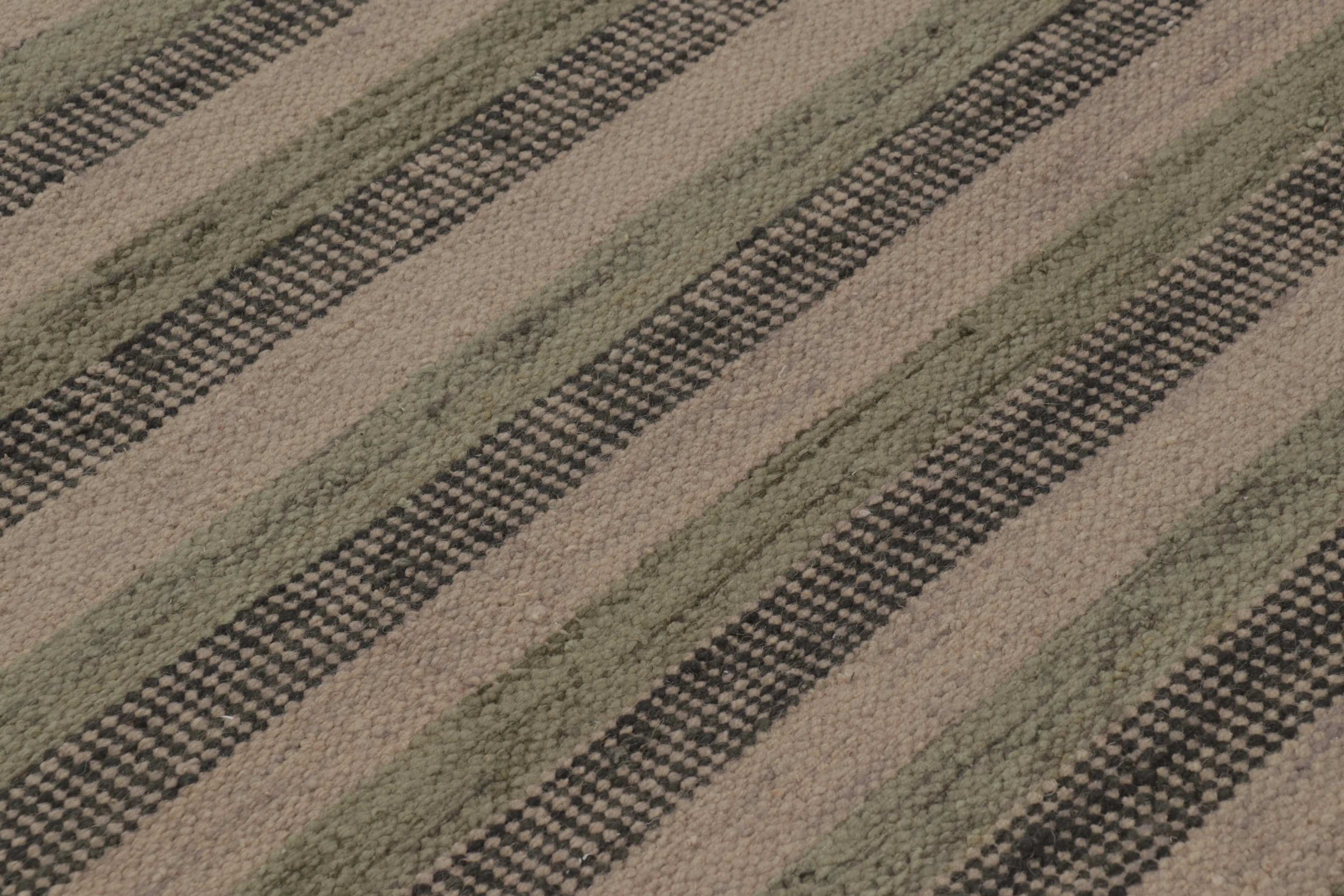 Contemporary Scandinavian Striped Flatweave