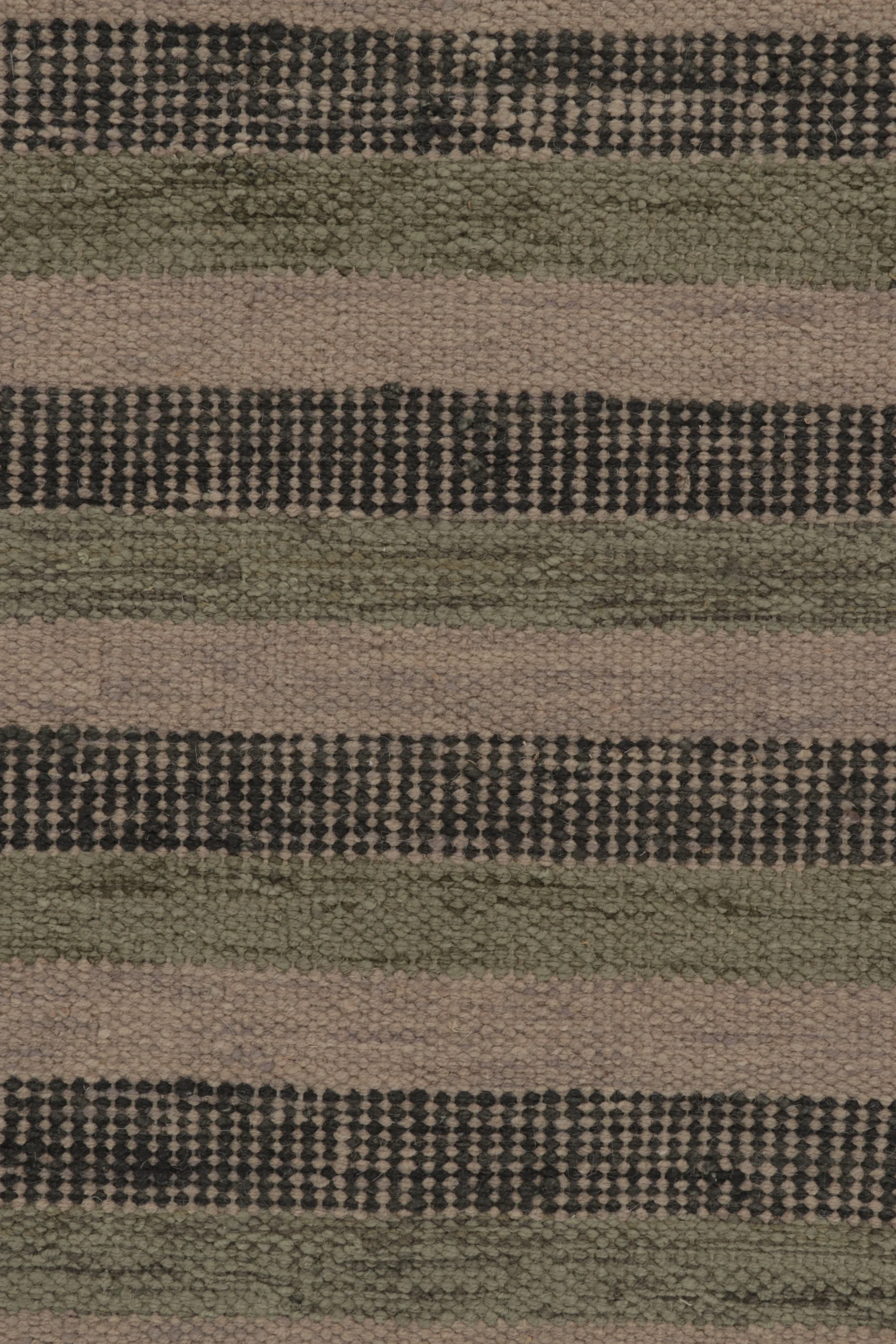 Contemporary Scandinavian Striped Flatweave