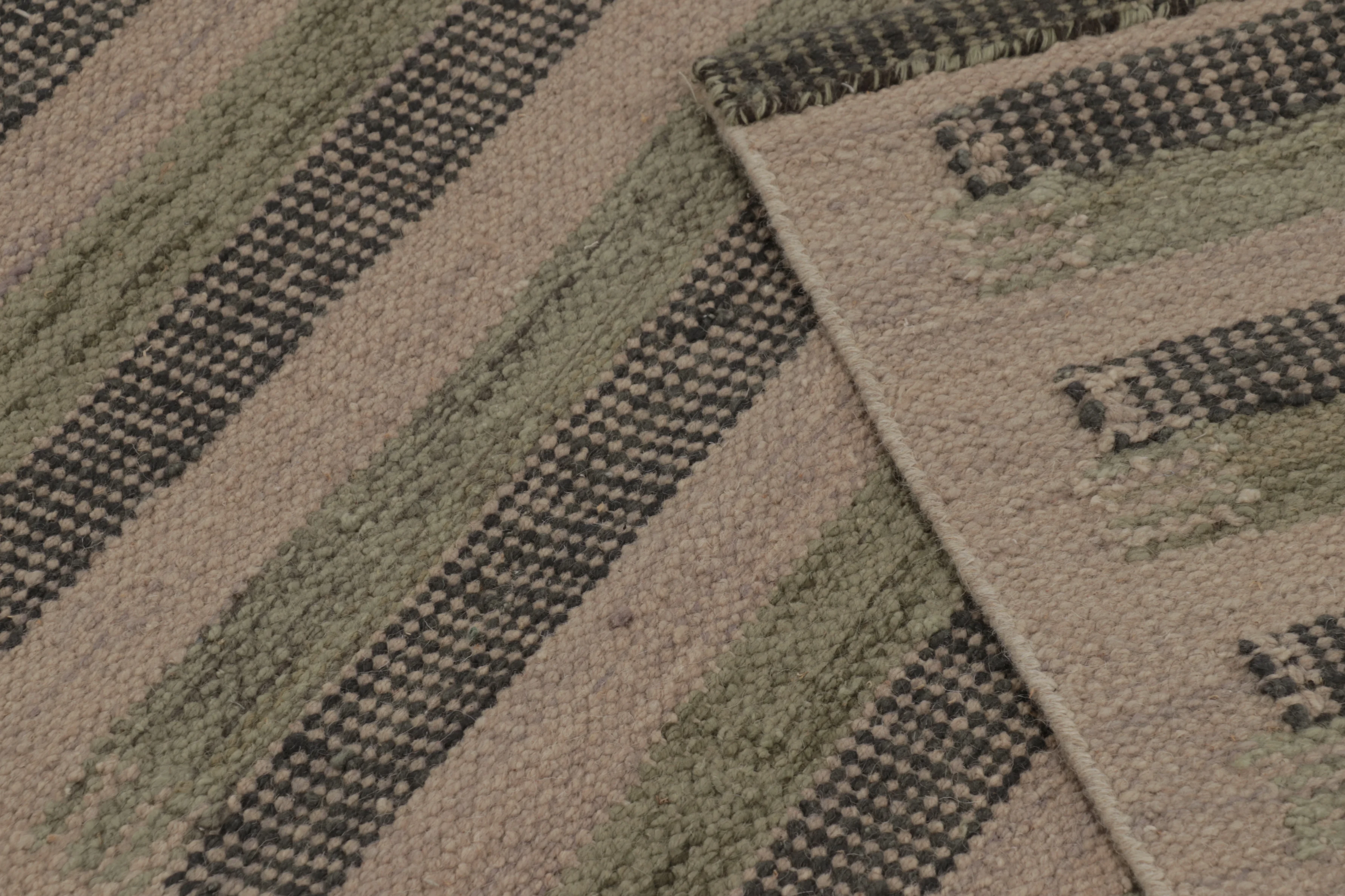 Contemporary Scandinavian Striped Flatweave