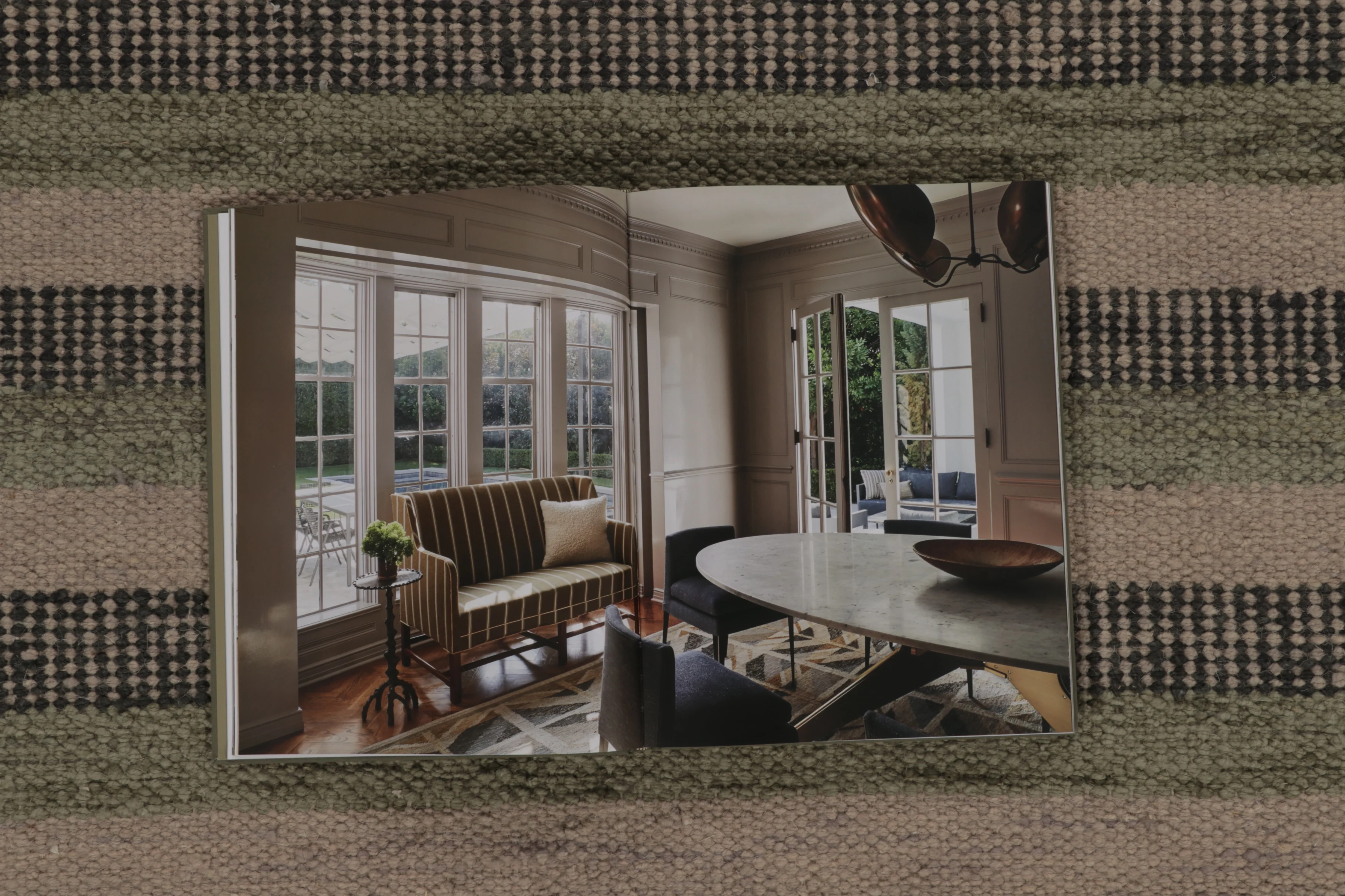 Contemporary Scandinavian Striped Flatweave