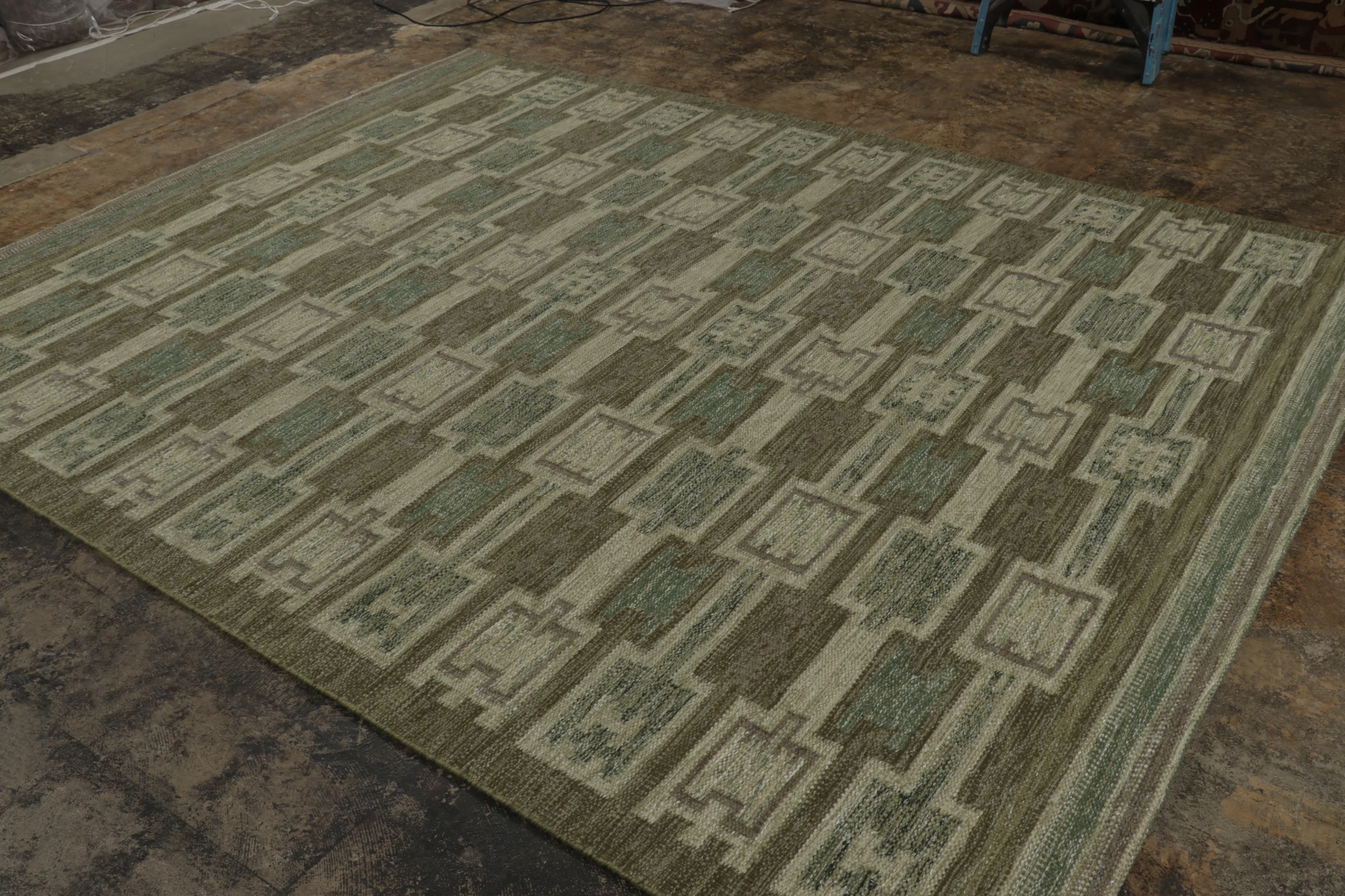 Contemporary Scandinavian Geometric Flatweave