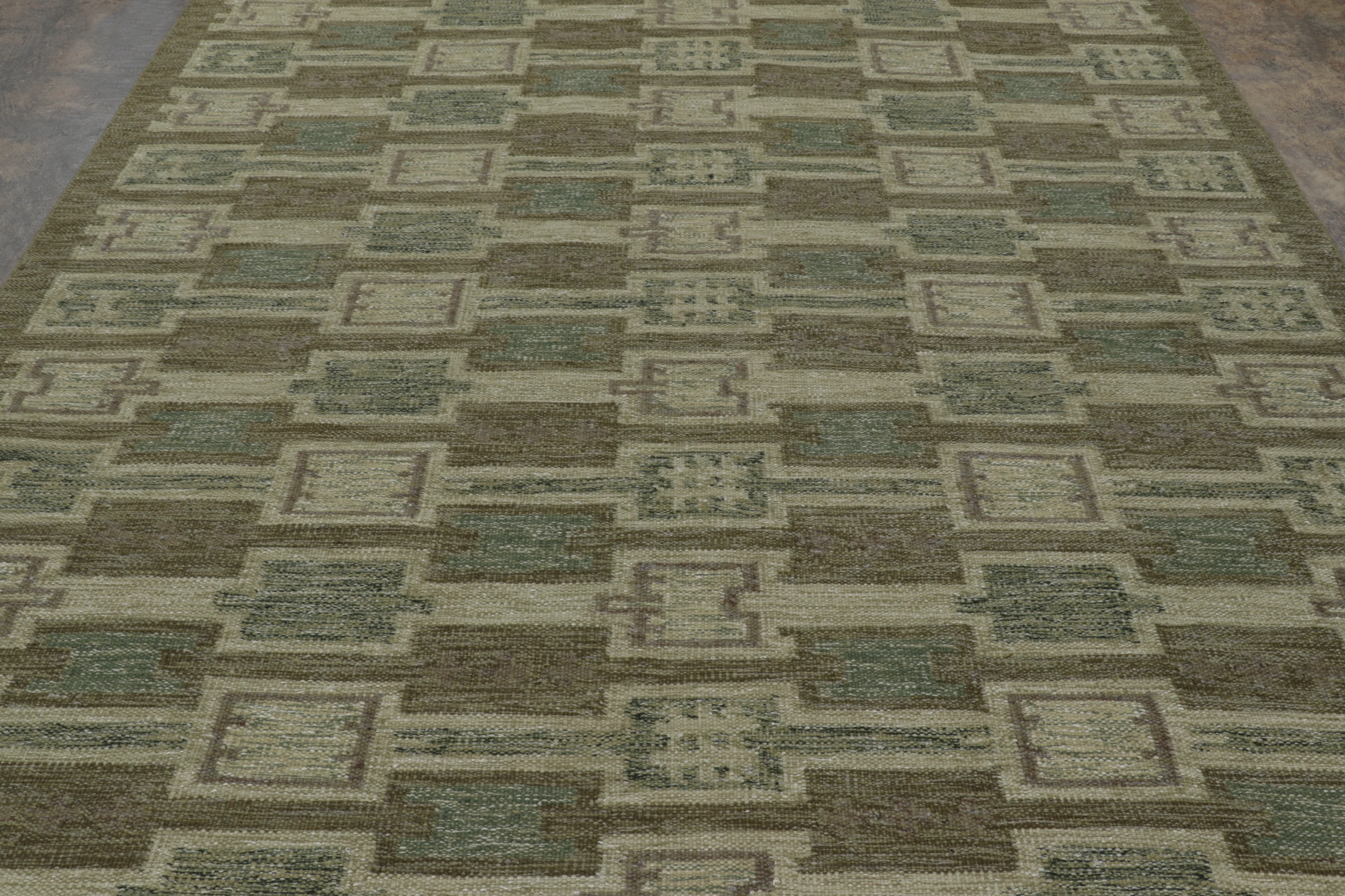 Contemporary Scandinavian Geometric Flatweave