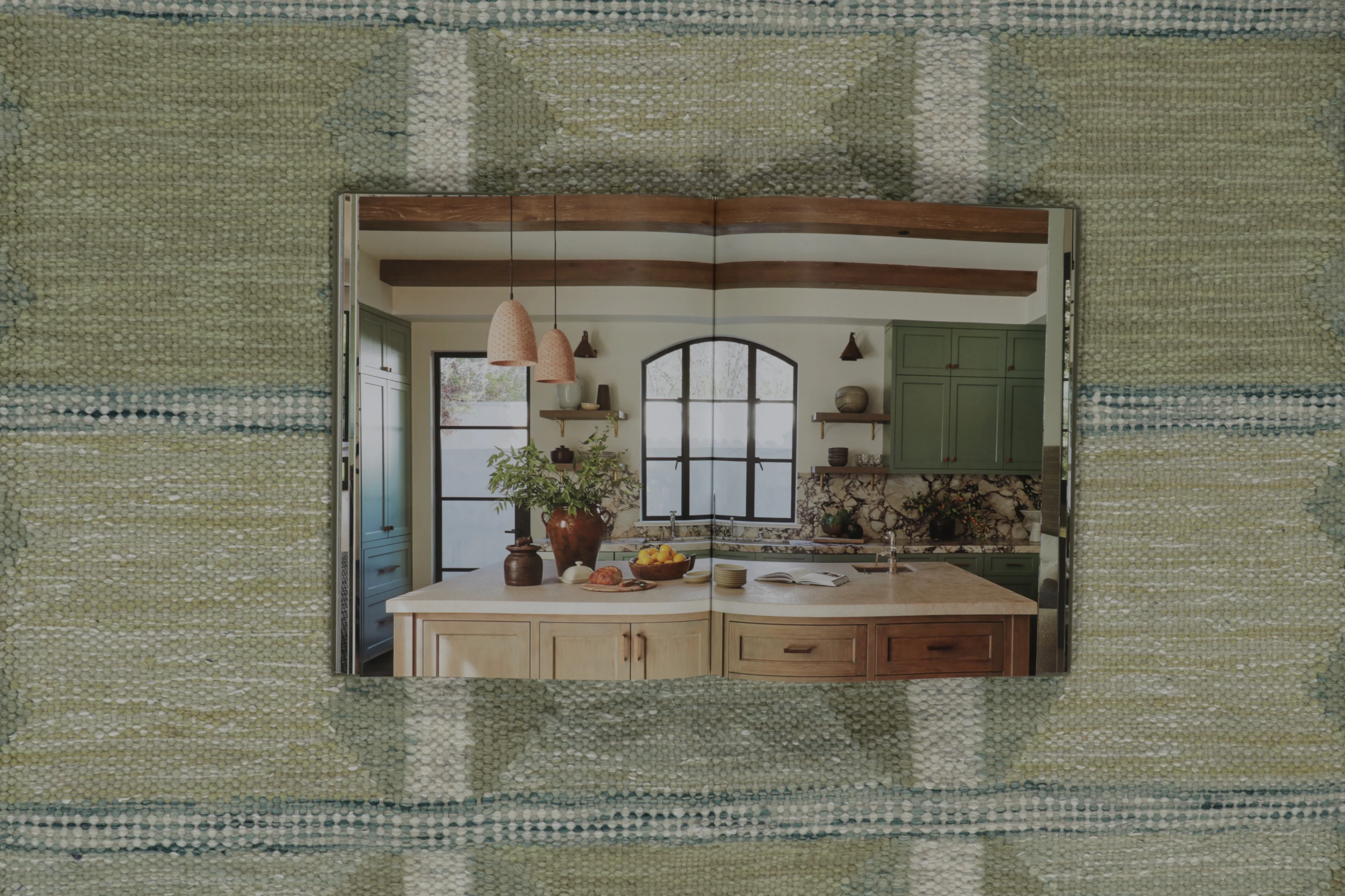 Contemporary Scandinavian Geometric Flatweave
