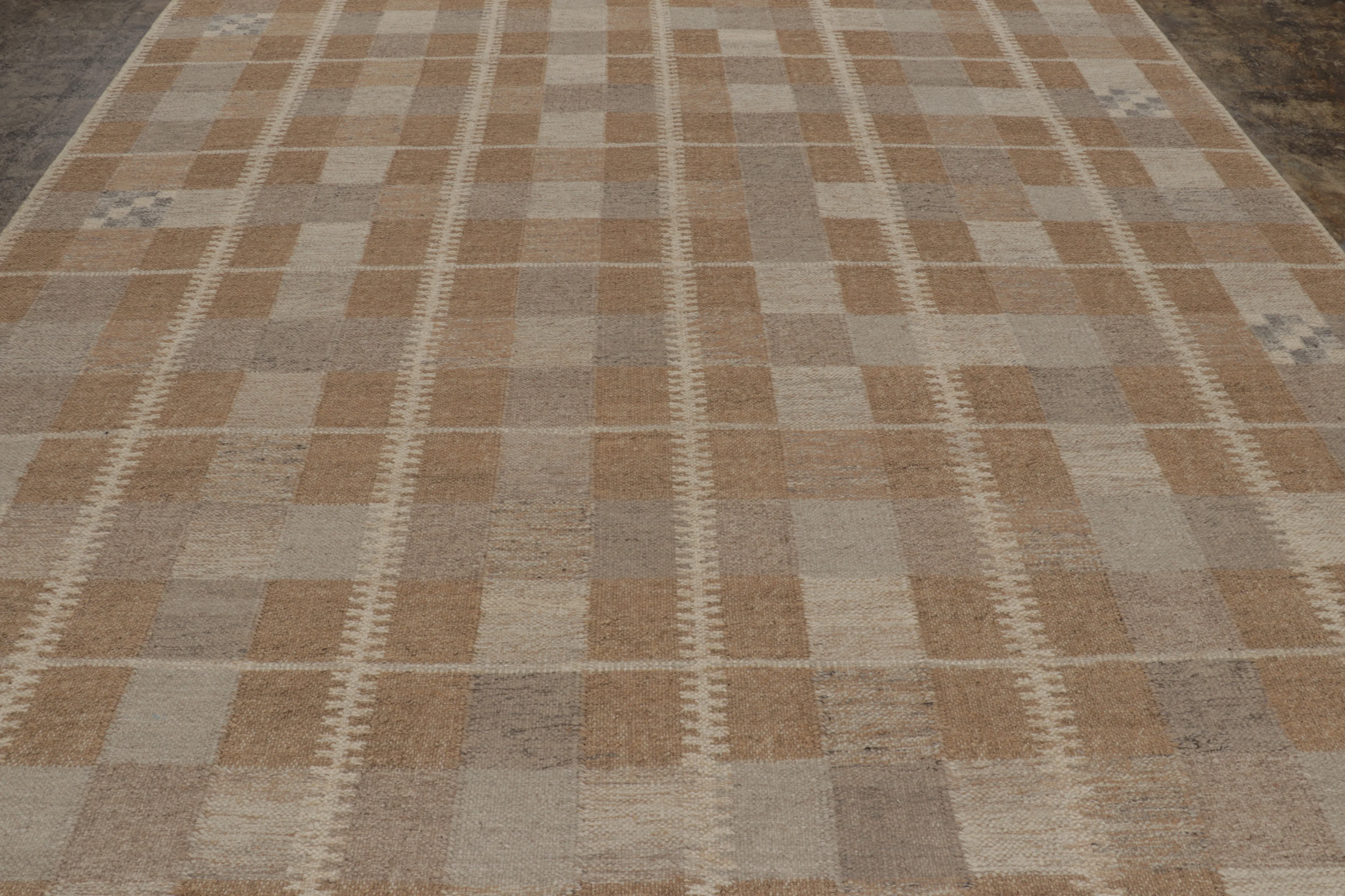 Oversized Contemporary Scandinavian Geometric Flatweave