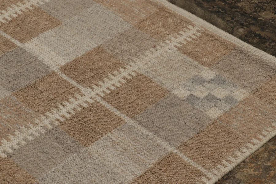 Oversized Contemporary Scandinavian Geometric Flatweave