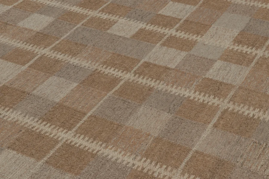 Oversized Contemporary Scandinavian Geometric Flatweave