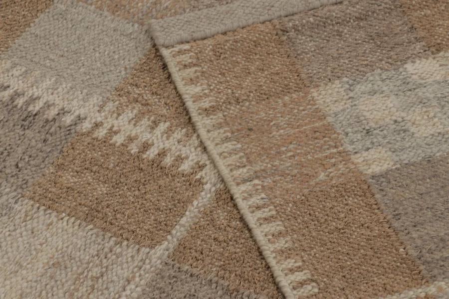 Oversized Contemporary Scandinavian Geometric Flatweave