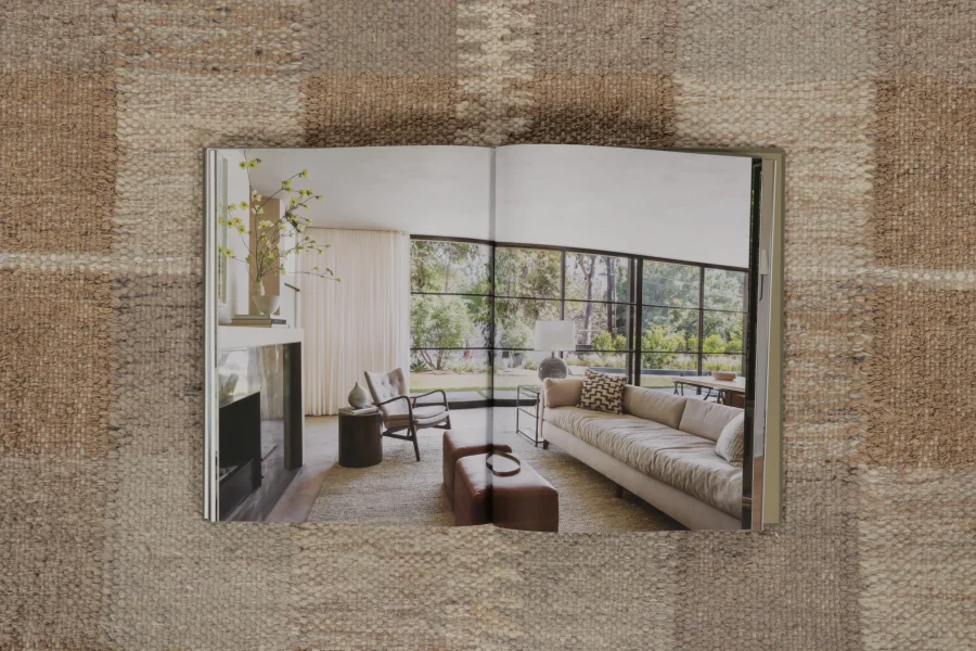 Oversized Contemporary Scandinavian Geometric Flatweave