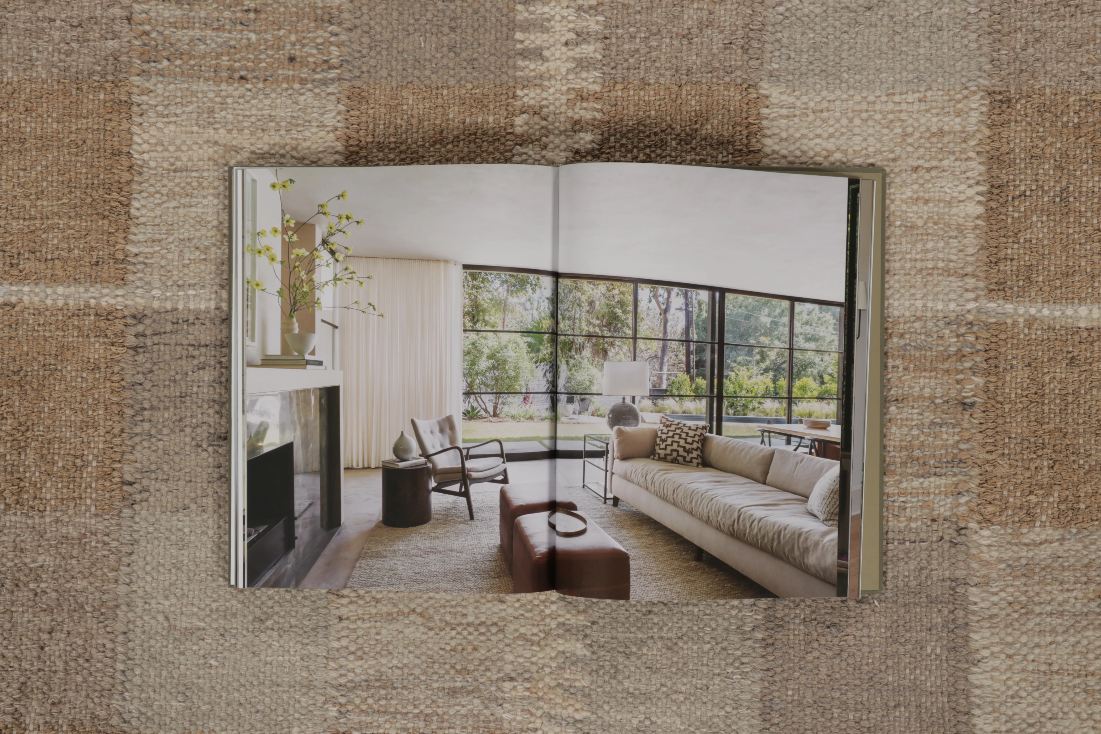 Oversized Contemporary Scandinavian Geometric Flatweave