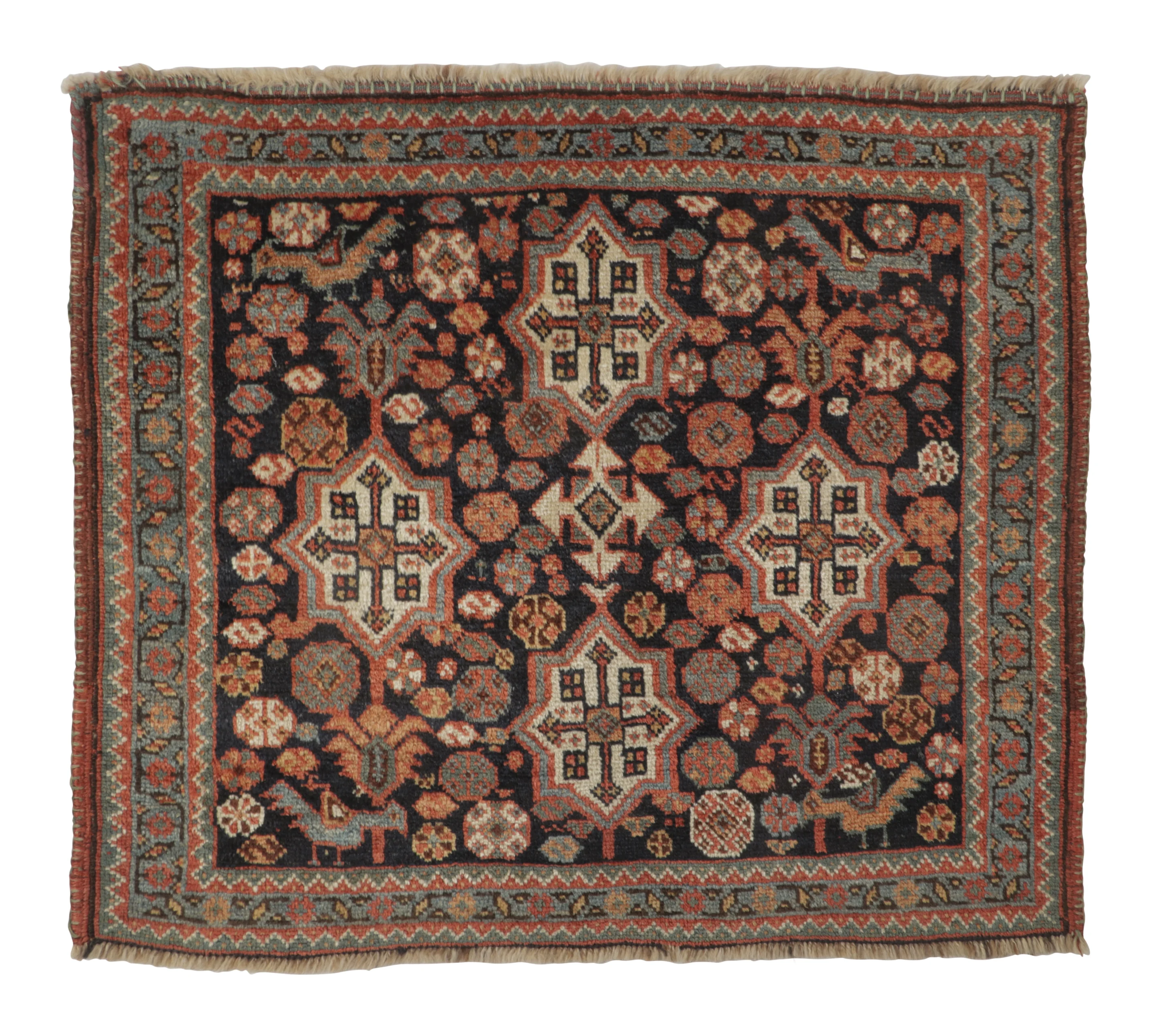 Antique Farahan Gift-Sized Square Rug