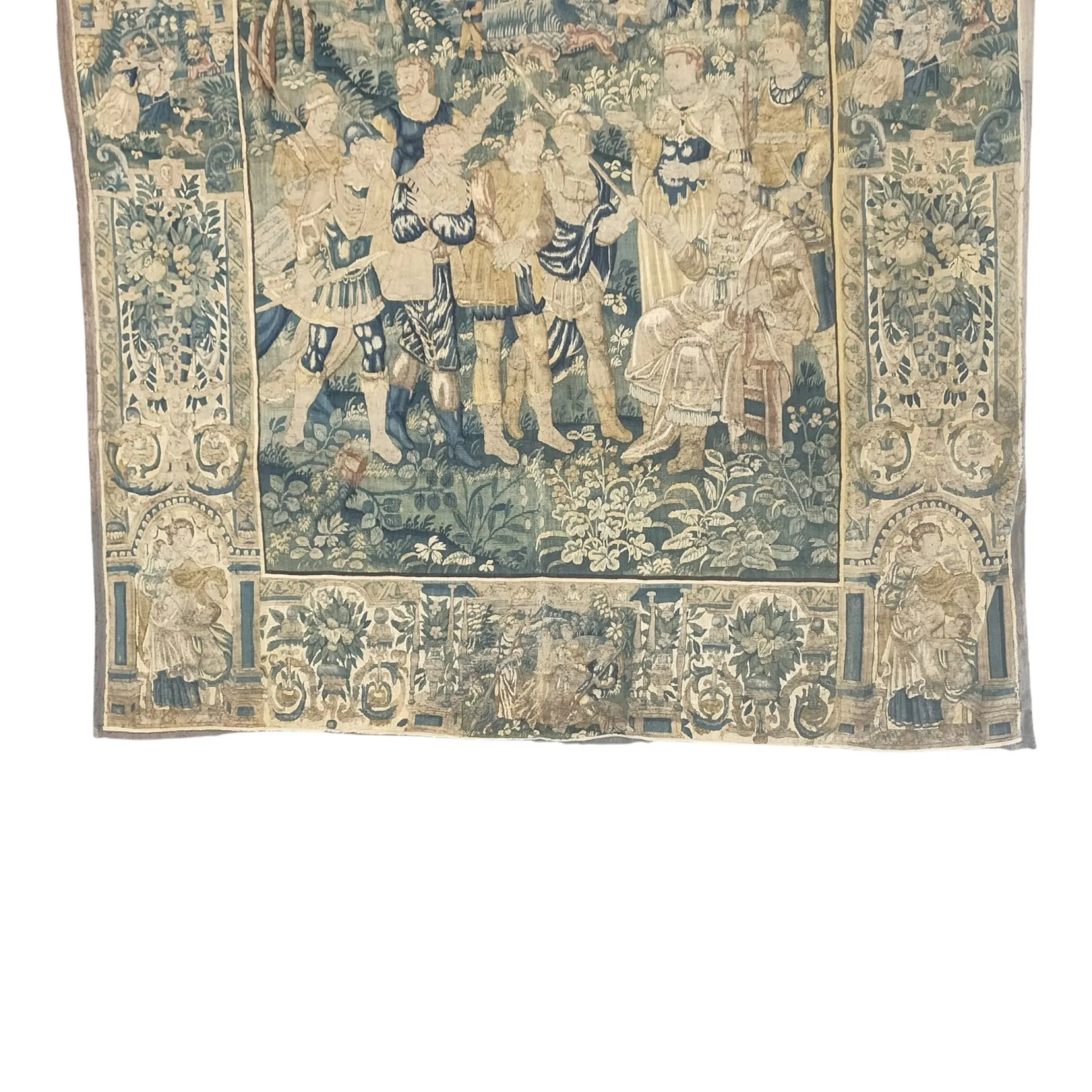 Antique Belgian Pictorial Tapestry