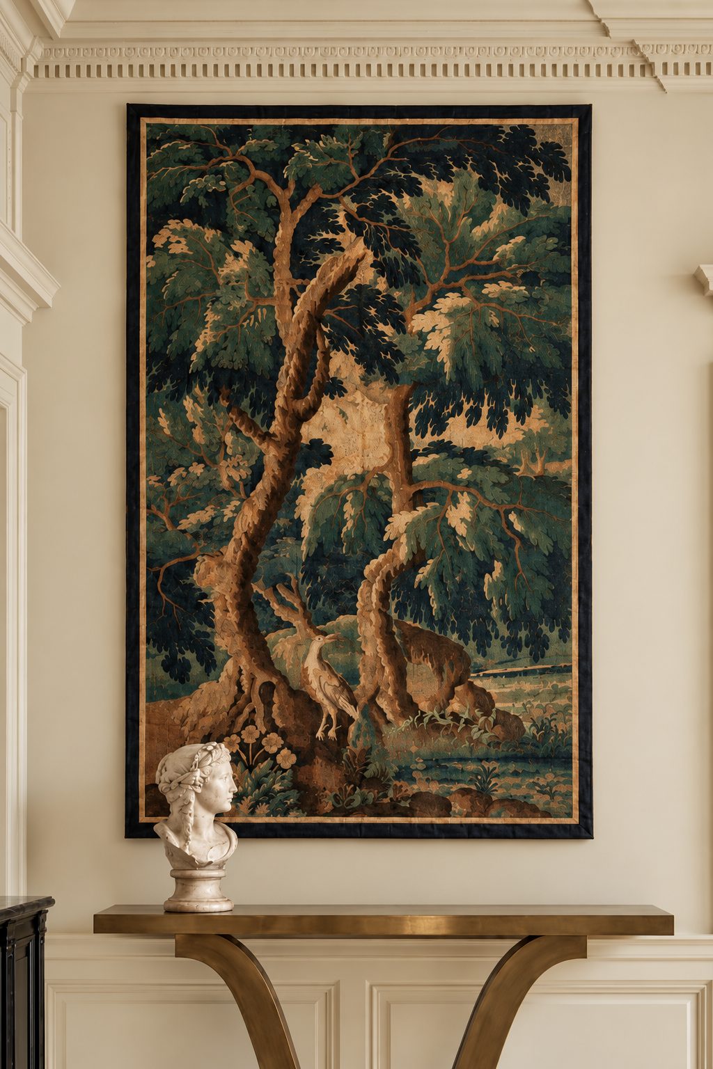 Antique 17th-Century Flemish Pictorial Landscape Tapestry - Rug & Kilim