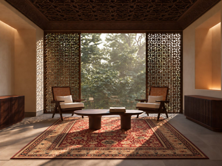 Agra Rugs in Art, Architecture and Global Design Culture